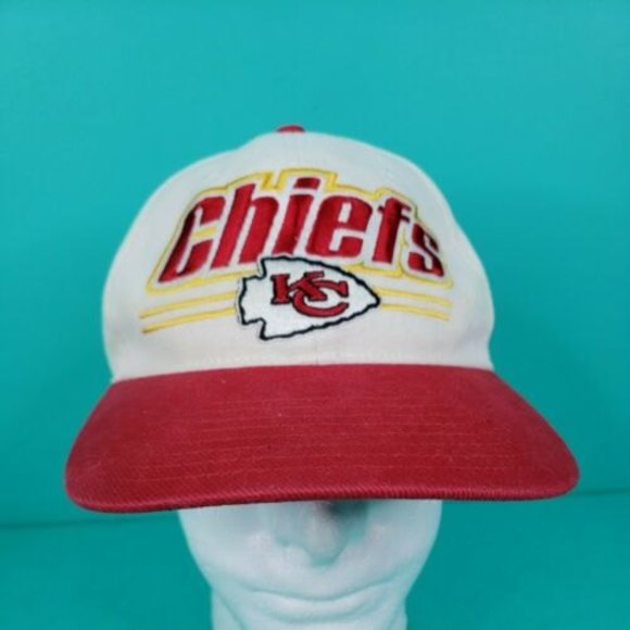 Vtg Kansas City Chiefs Logo Athletic Reebok Snapback Pro Line Cotton Hat - Picture 2 of 12
